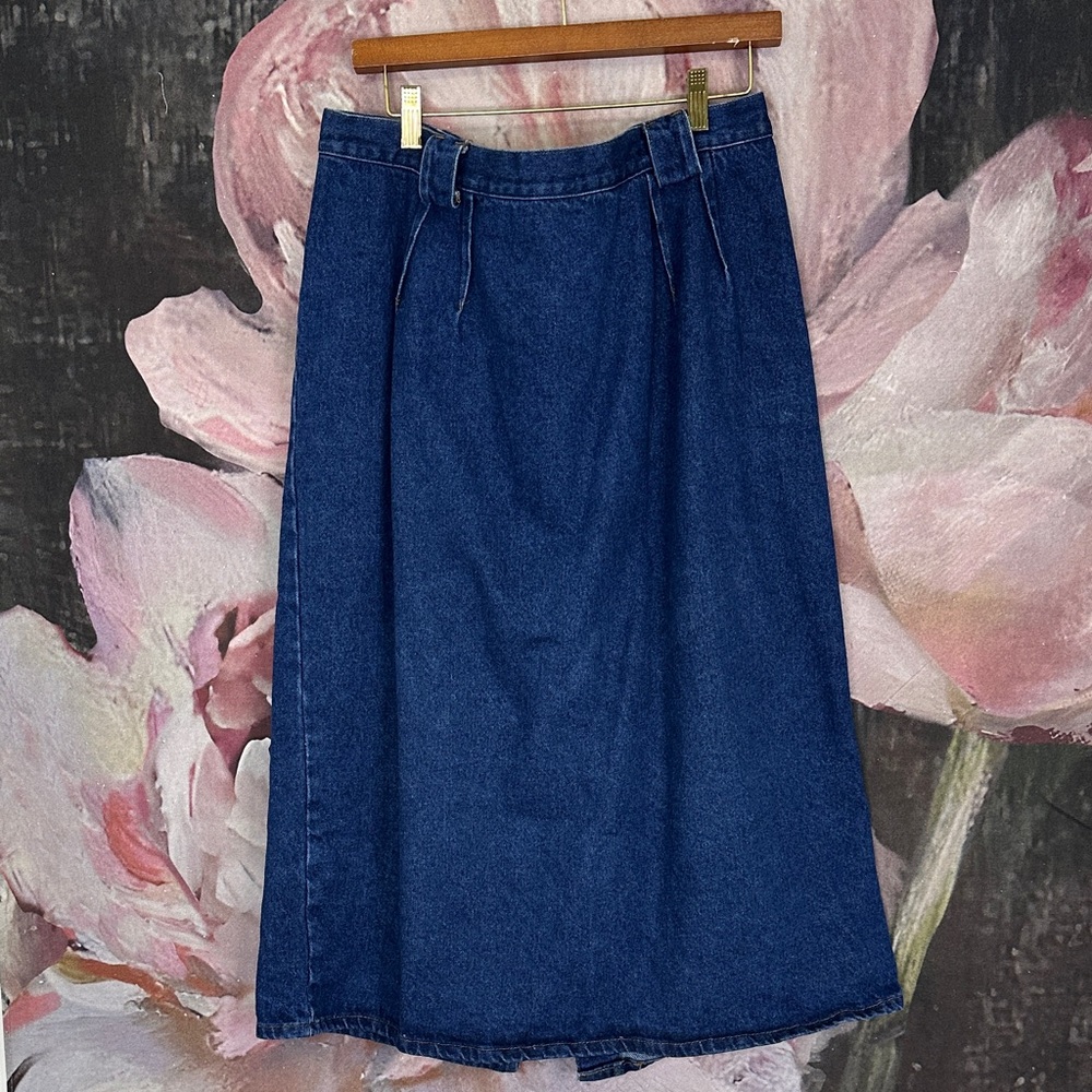 Vintage Hunters Run Denim Midi Skirt
